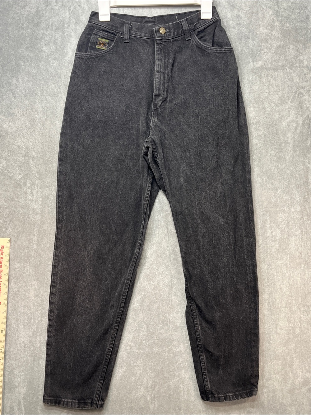 Vintage Wrangler America Womens 12 Short Black High Rise Jeans Made USA